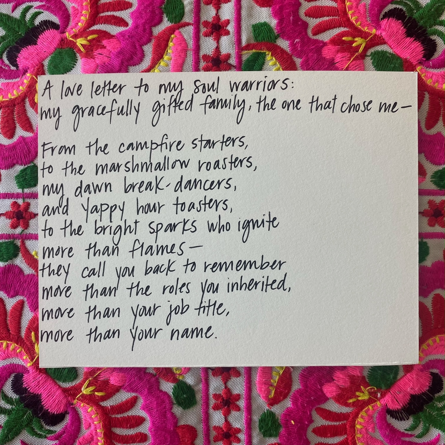 A love letter to my soul warriors